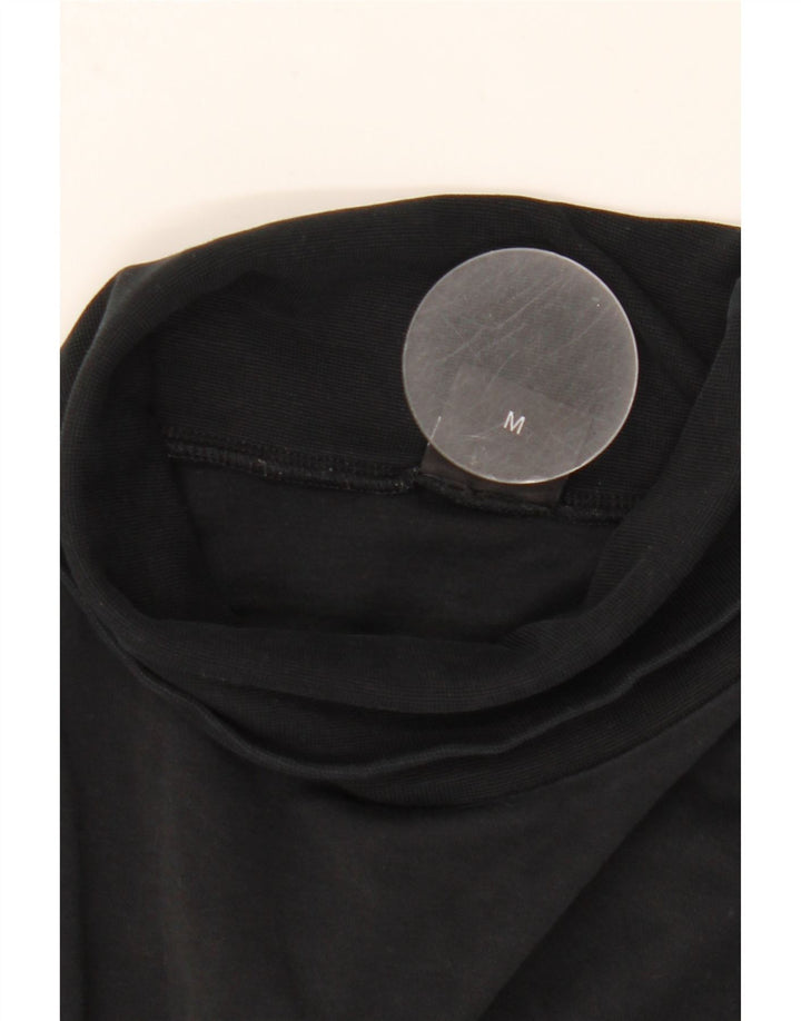 HUGO BOSS Top con cuello vuelto y manga larga de algodón negro mediano para hombre
