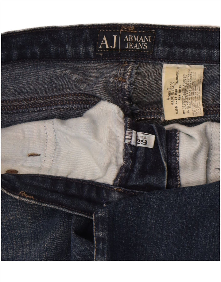 Jeans Armani Mujer Rectos W29 L29 Algodón Azul