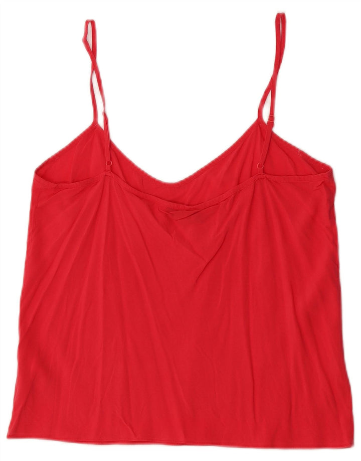 Max & Co. Top de tirantes para mujer UK 10 Small Viscosa roja