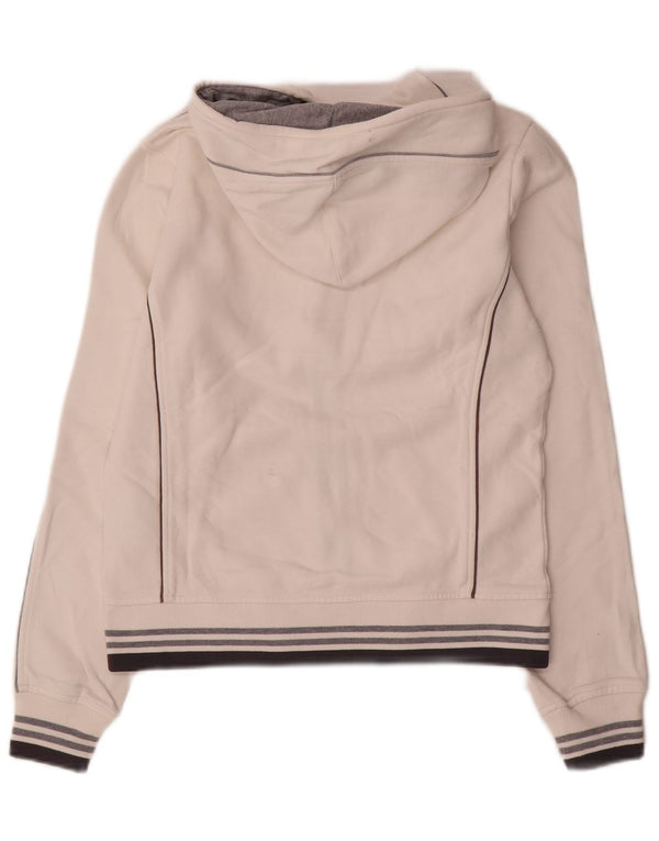 Champion Sudadera con capucha y cremallera para mujer UK 44 Algodón color block blanco mediano