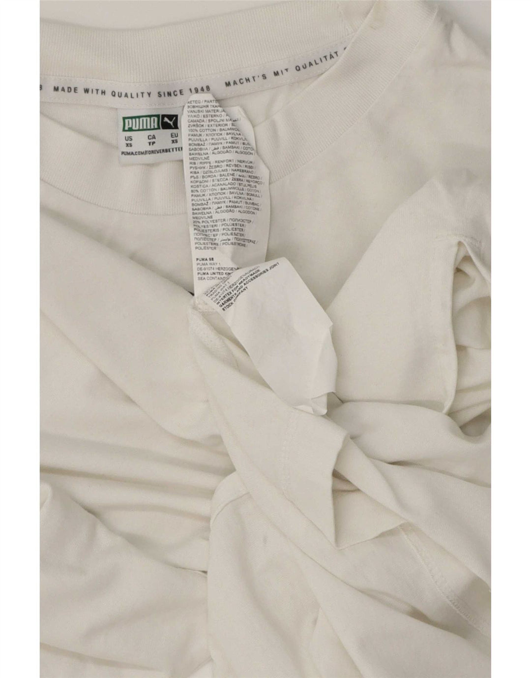 Camiseta Puma Hombre Top XS Blanco Algodón