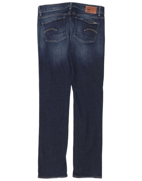 Vaqueros rectos con lavado ácido y cintura baja 3301 de G-Star para mujer W29 L34 Azul marino