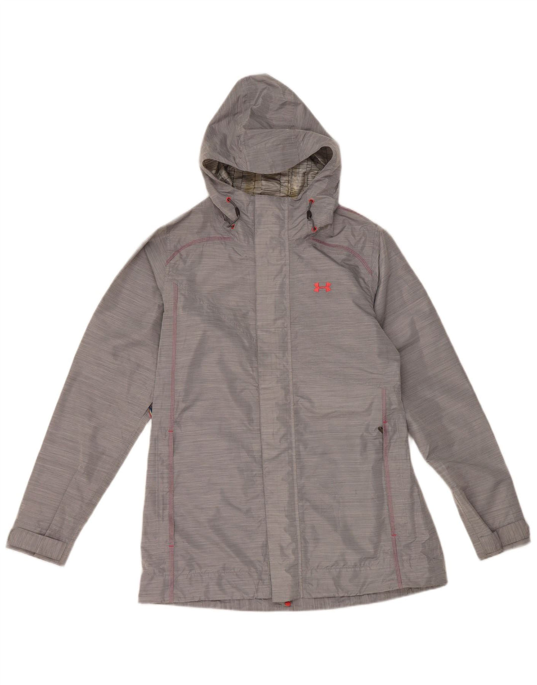 UNDER ARMOUR Chaqueta impermeable con capucha para hombre UK 38 Poliéster gris medio