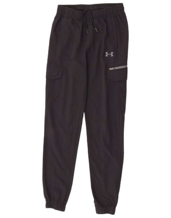 Under Armour Pantalones de chándal cargo para niños, talla grande, color negro, 11-12 años