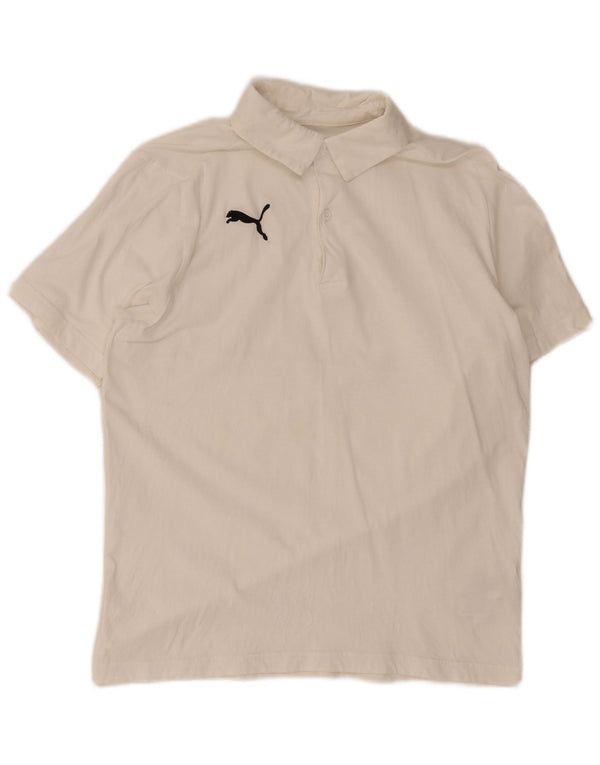 Polo Puma Hombre Algodón Blanco Mediano