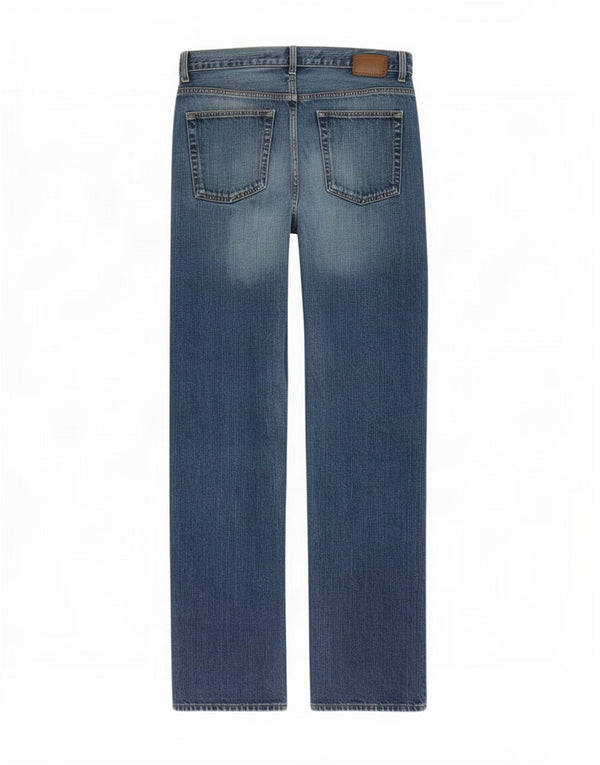 Gap Vaqueros rectos desgastados de corte estándar para hombre W34 L34 Algodón azul