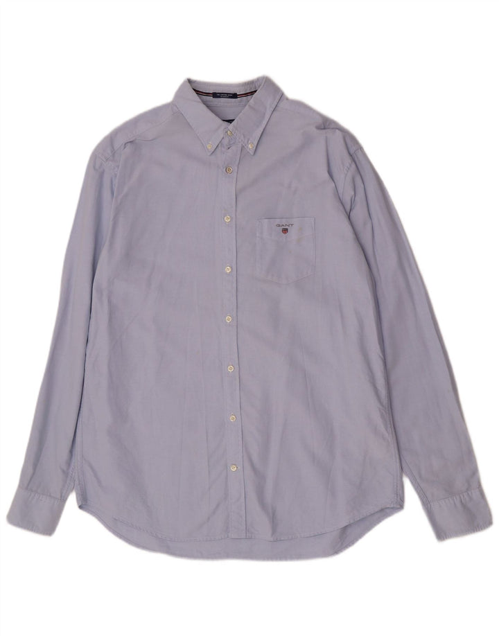 Gant Camisa de corte regular para hombre Talla 17 1/2 XL Algodón azul