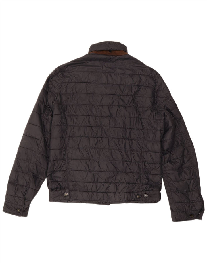 MASSIMO DUTTI Chaqueta acolchada para hombre UK 40 Large Poliéster negro
