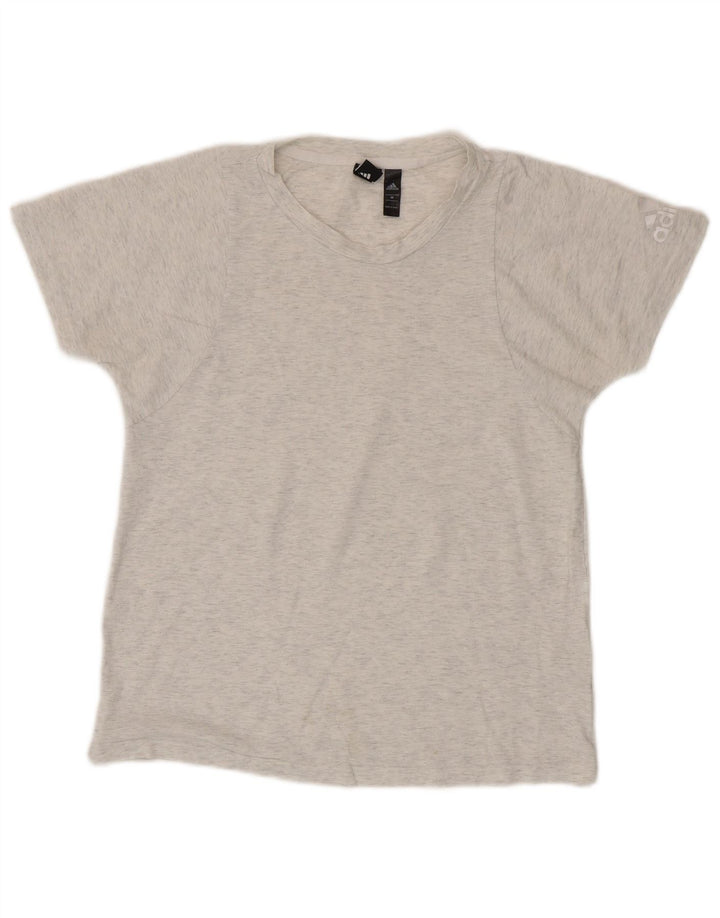 Adidas Camiseta para mujer Top UK 12 Algodón gris medio