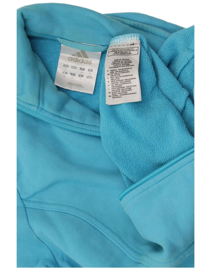 ADIDAS Chaqueta de chándal para mujer UK 8 Small Blue Cotton
