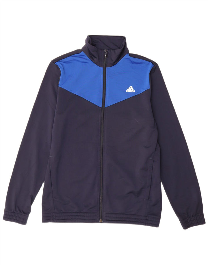 ADIDAS Chaqueta de chándal para niño 14-15 años Azul marino Colorblock