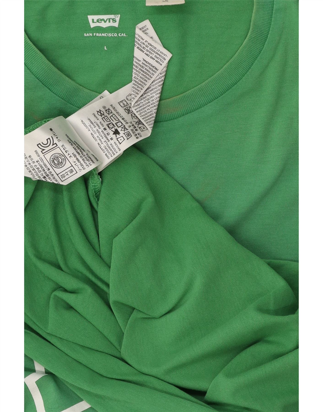 Levi's Camiseta gráfica para hombre Top grande de algodón verde