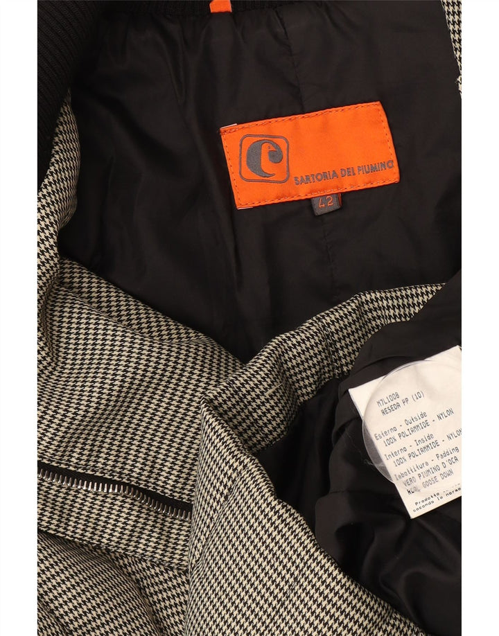 Chaqueta Acolchada Mujer Carhartt IT 42 Poliamida Pata De Gallo Gris Medio