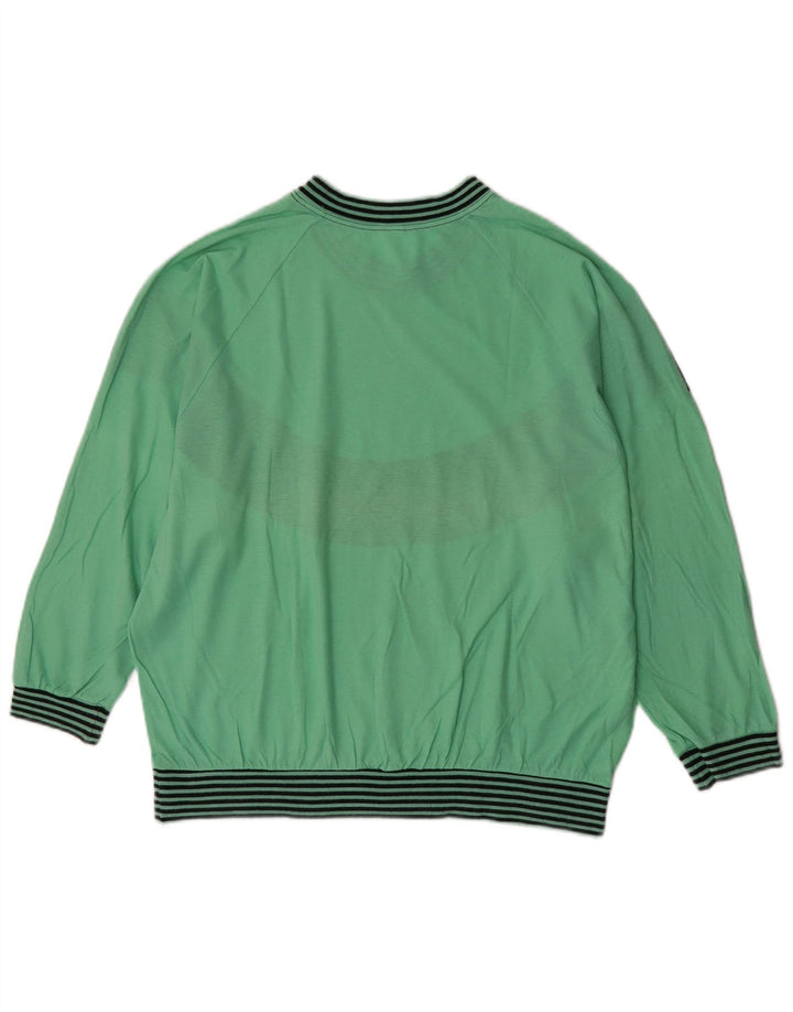 Huber Sudadera tipo jersey para mujer EU 40 Verde medio Colorblock Retro