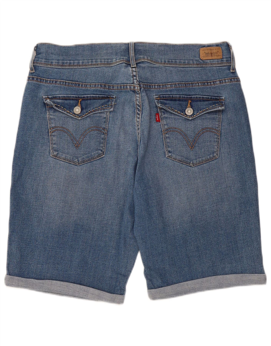 LEVI'S Bermudas vaqueras 515 para mujer W32 Azul grande