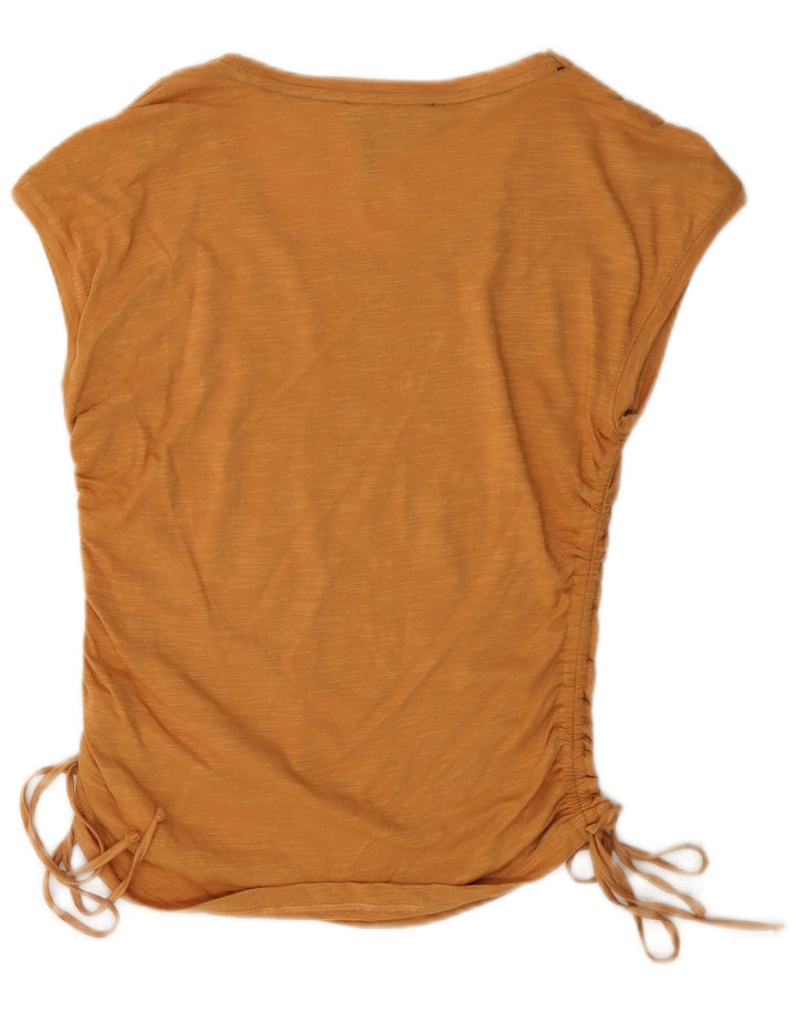 Dkny Blusa para mujer Top UK 10 Small Brown Moteado
