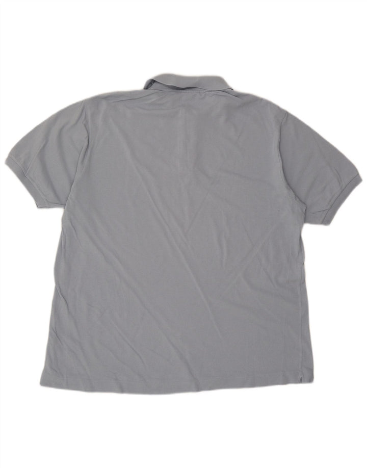 LACOSTE Mens Polo Shirt Size 7 2XL Blue Cotton