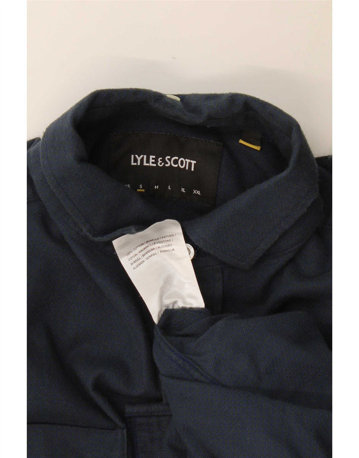 Camisa Lyle & Scott para hombre pequeña de algodón azul marino