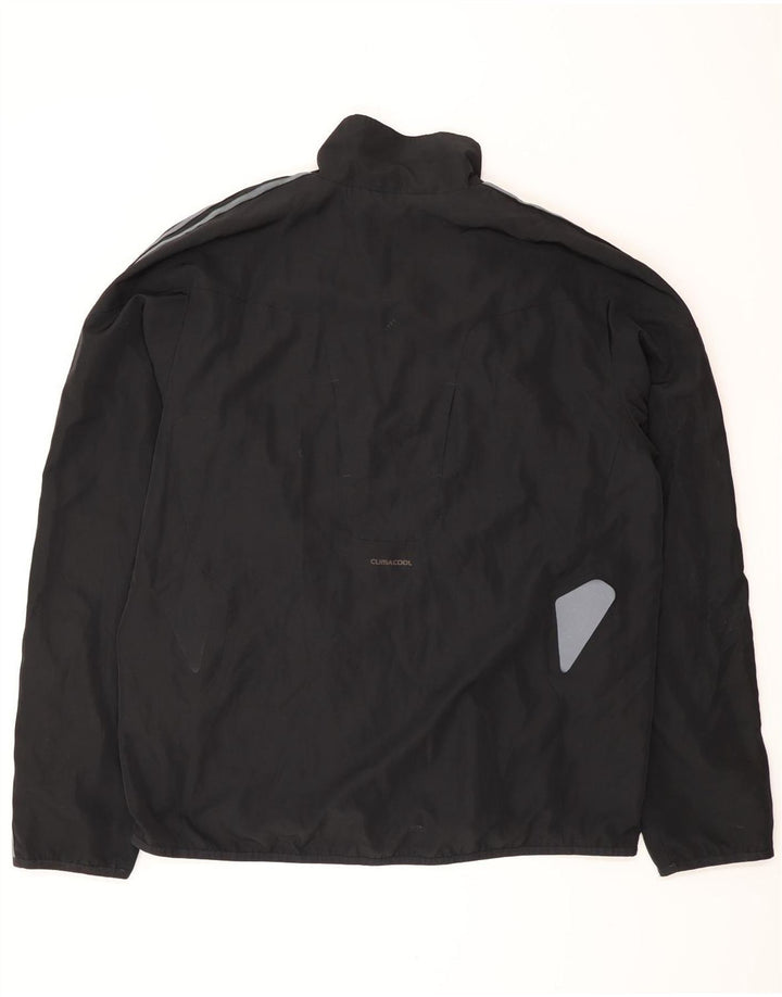 Adidas Mens Climacool Chándal Top Chaqueta Grande Negro Colorblock
