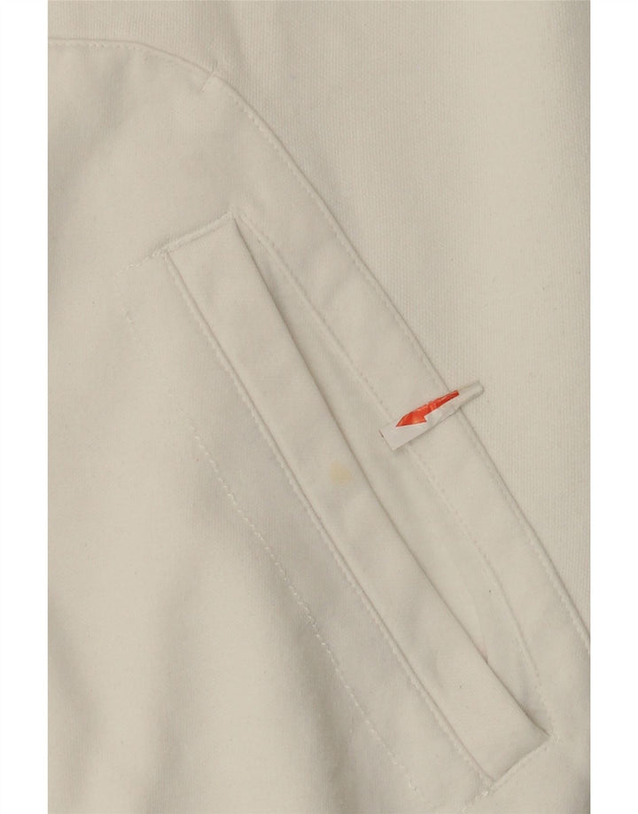 Puma Mens Graphic Chándal Top Chaqueta Pequeña Algodón Blanco