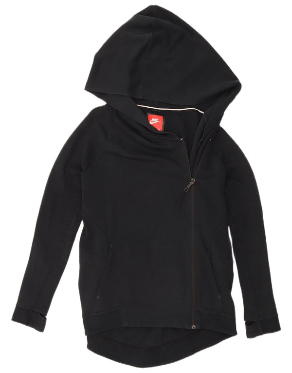Nike Sudadera con capucha y cremallera para mujer UK 10 Small Black Cotton