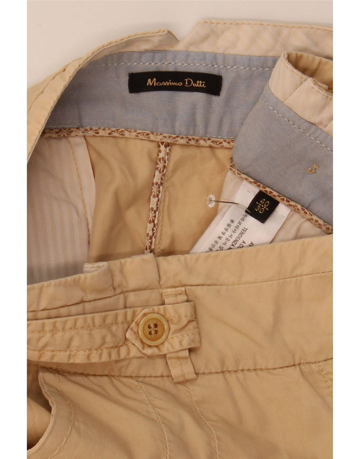 Massimo Dutti Pantalón Cropped Mujer EU 40 Medium W30 L25 Beige