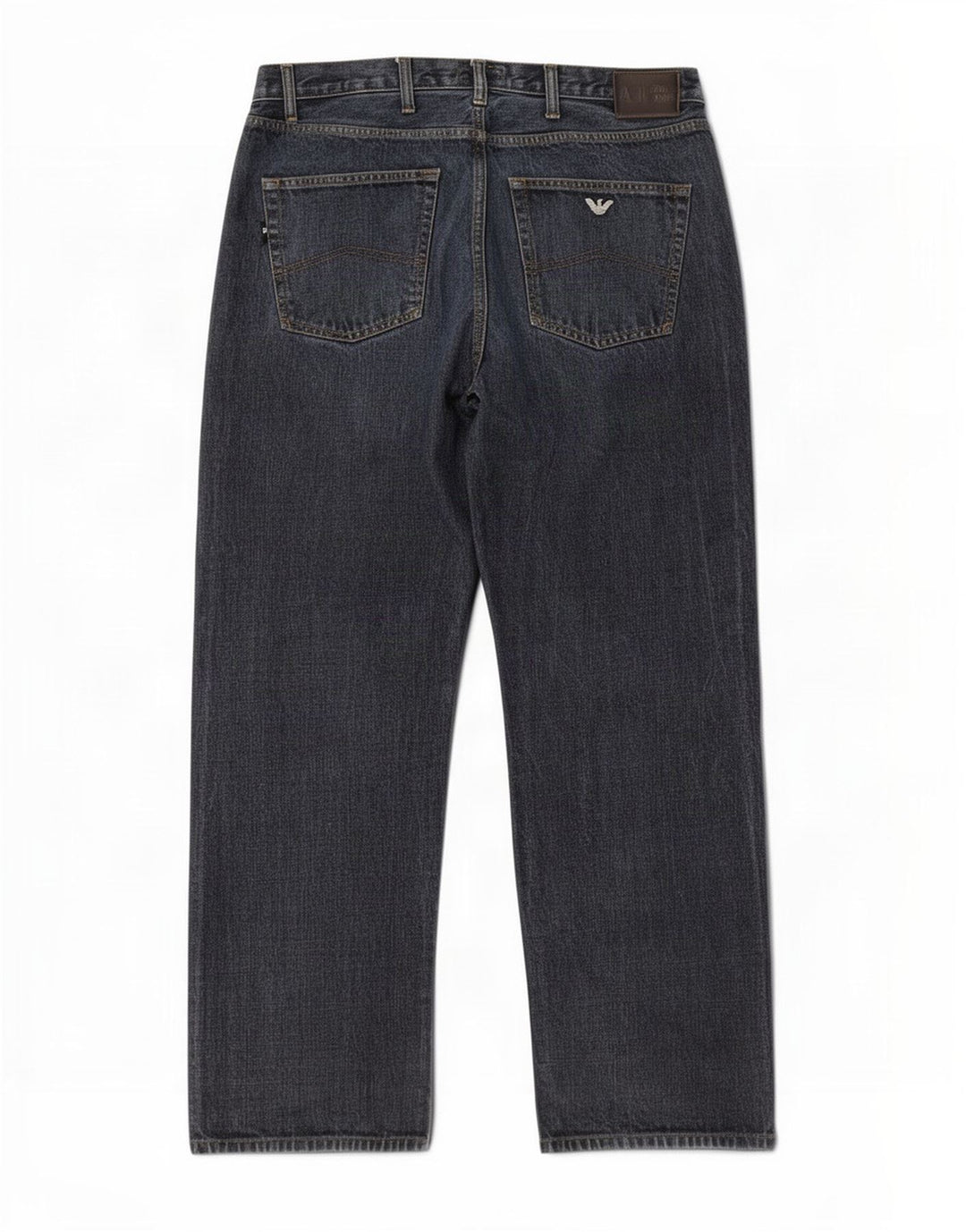 Armani Jeans Rectos Hombre W36 L31 Algodón Azul Marino