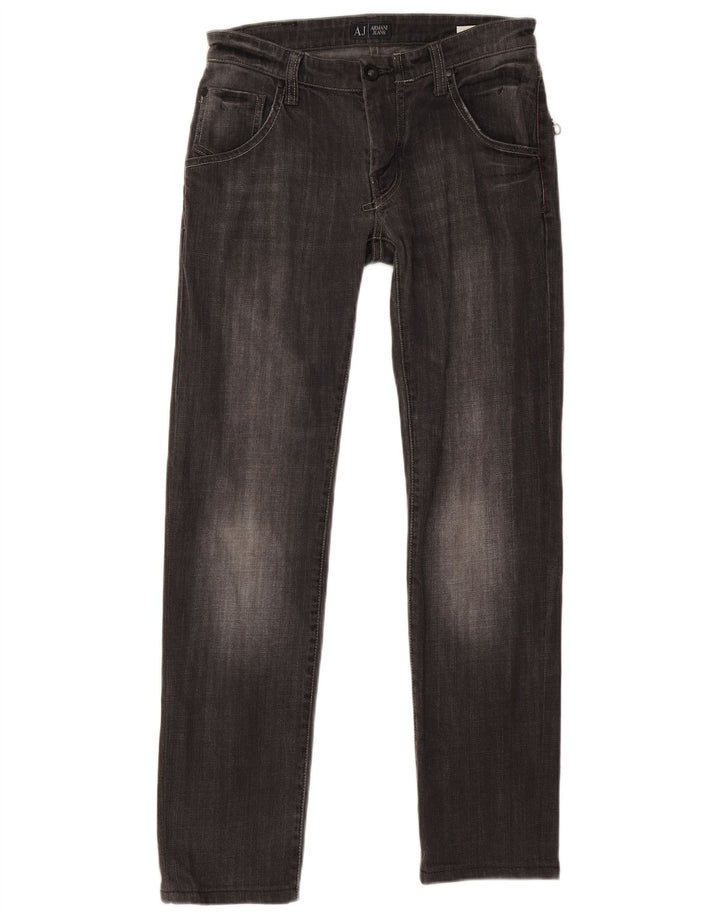 Armani Mens Slim Jeans W31 L30 Algodón Gris