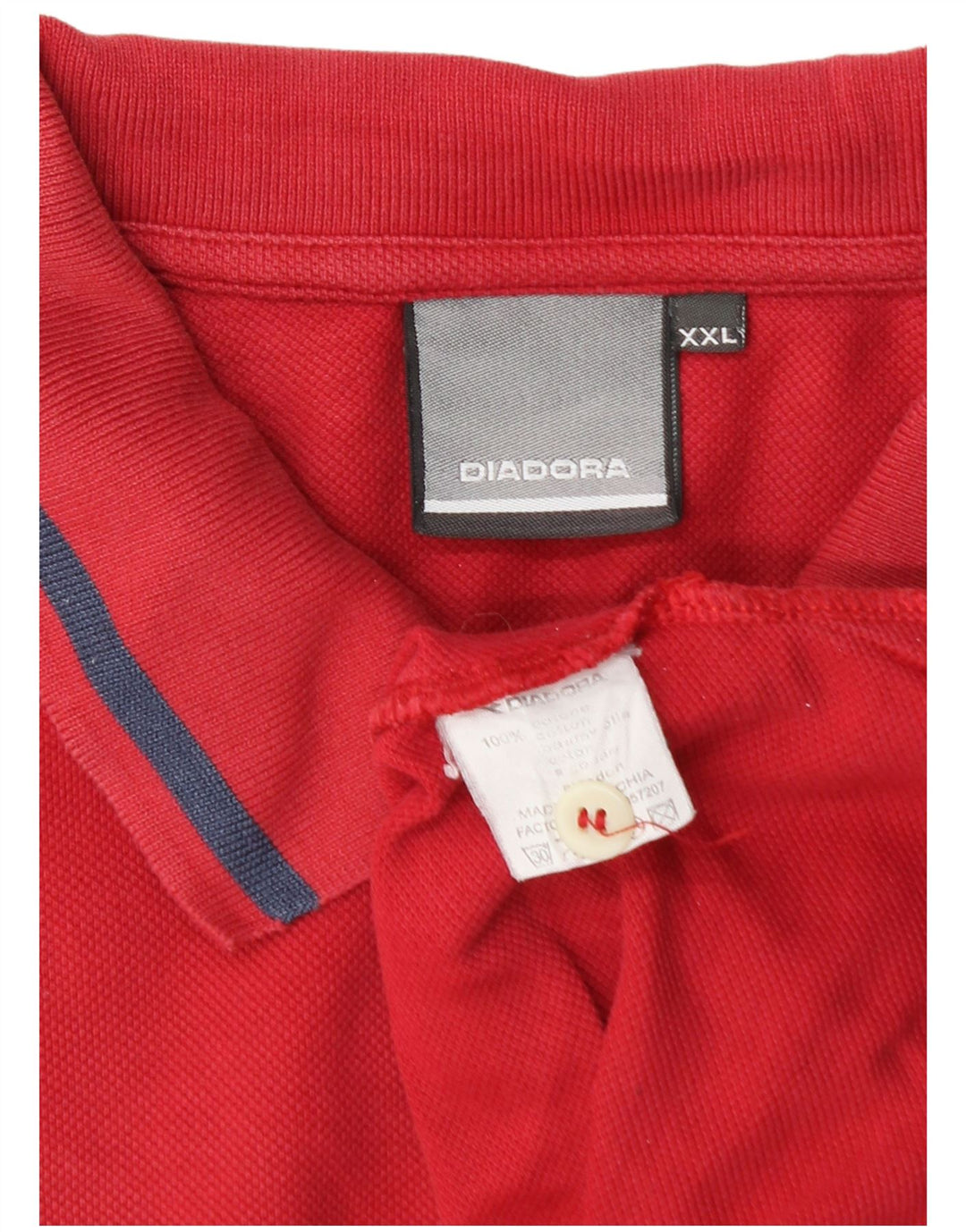 Diadora Polo Hombre 2XL Algodón Rojo