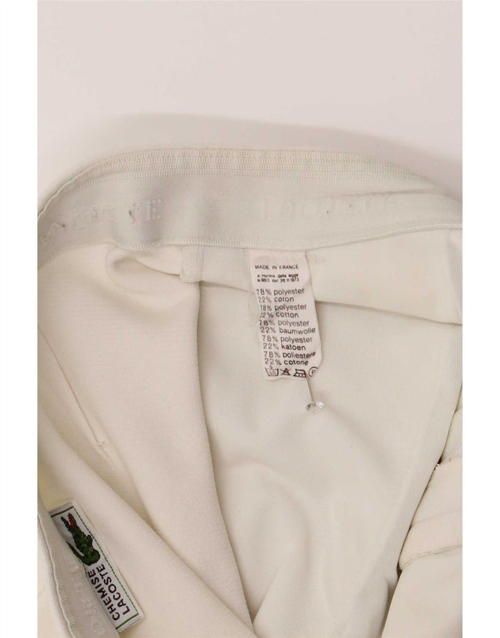 Pantalones cortos para hombre Lacoste Talla 4 Mediano W30 Poliéster blanco