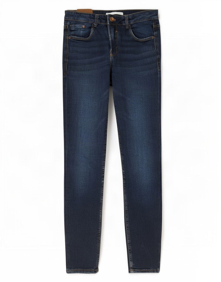 Zara Mujer Vaqueros Slim W28 L28 Azul Marino