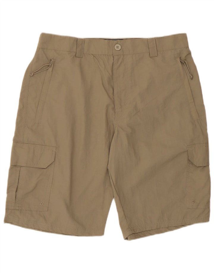 Pantalones cortos cargo para hombre Mountain Warehouse W32 Poliamida beige medio