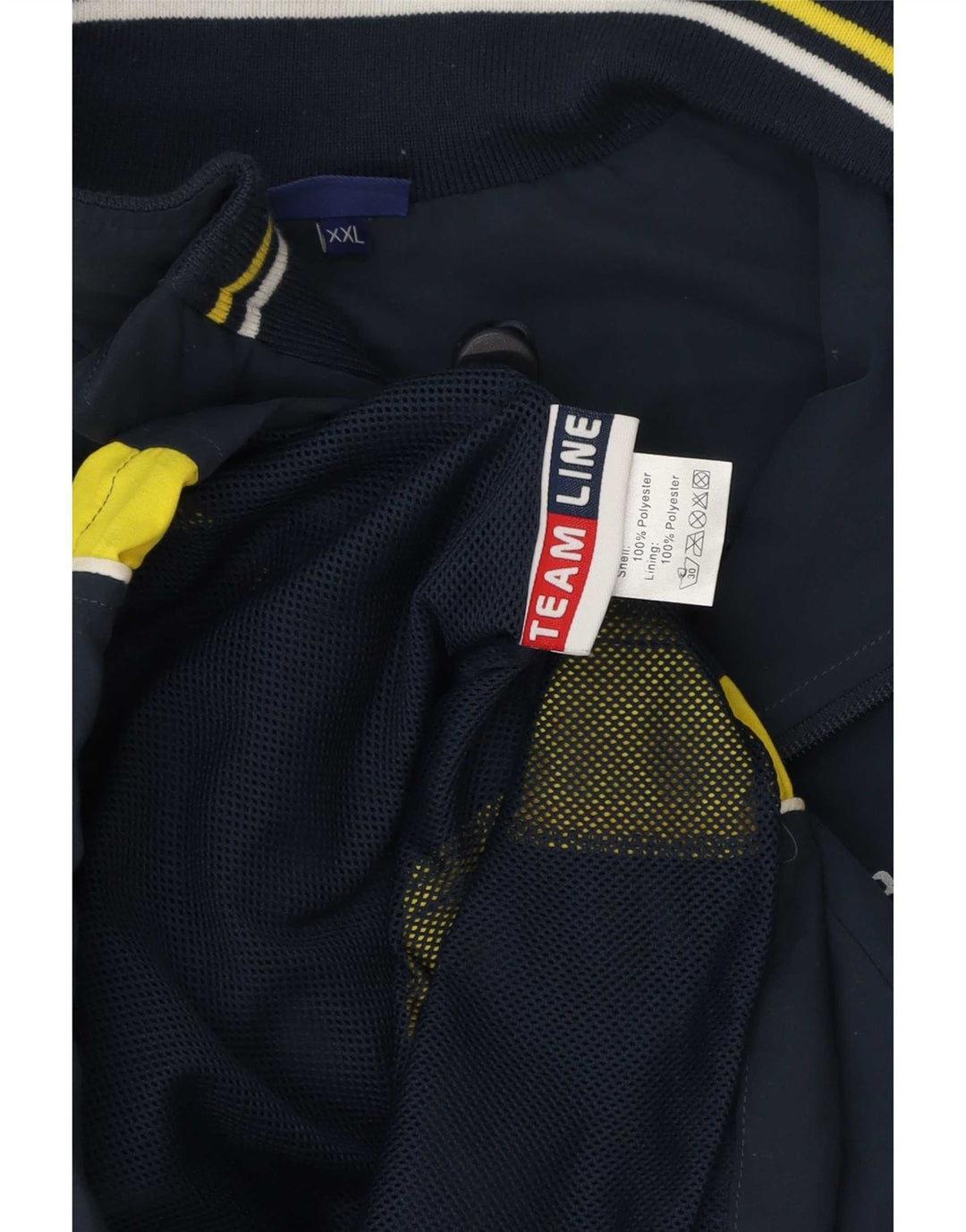 Asics Mens Graphic Chándal Top Chaqueta 2XL Azul Marino Colorblock Poliéster