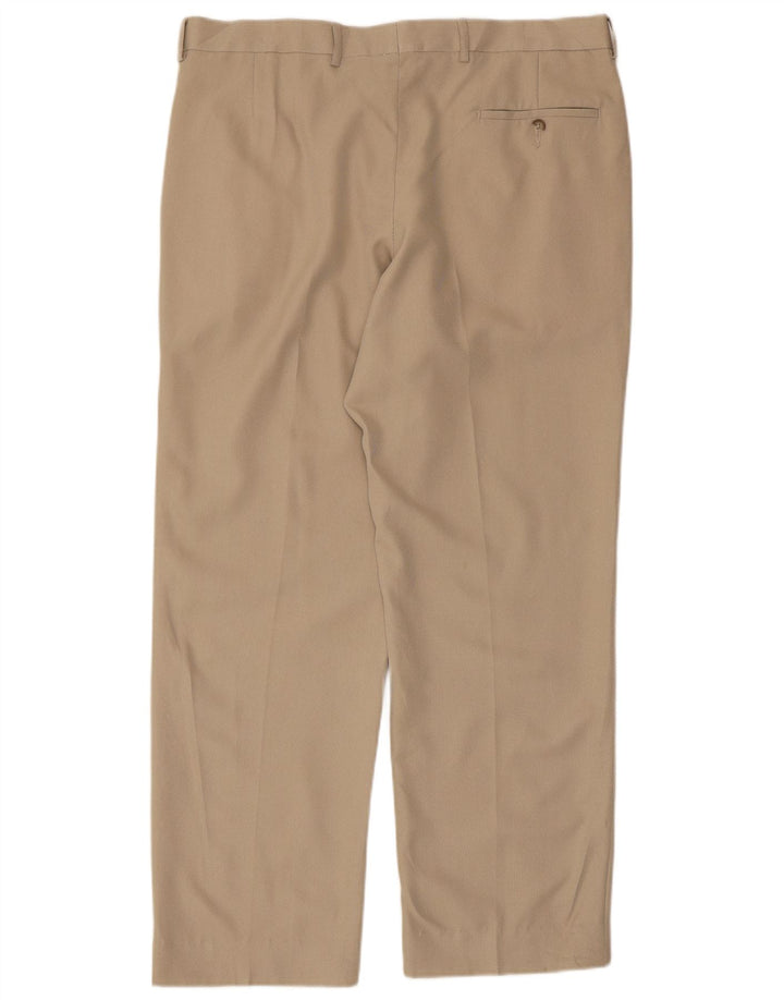 Marks & Spencer Pantalones de traje rectos para hombre W34 L31 Beige