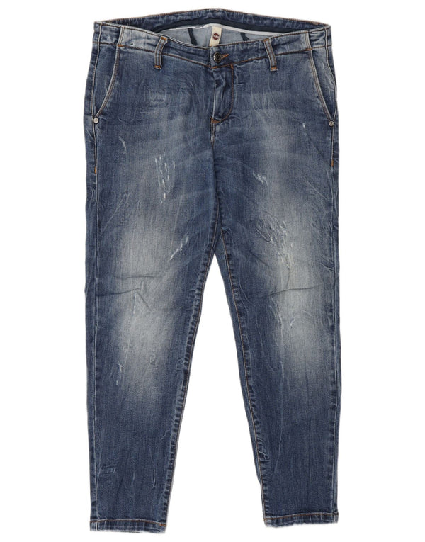 Colmar Jeans ajustados desgastados para mujer IT 44 Medium W30 L26 Azul