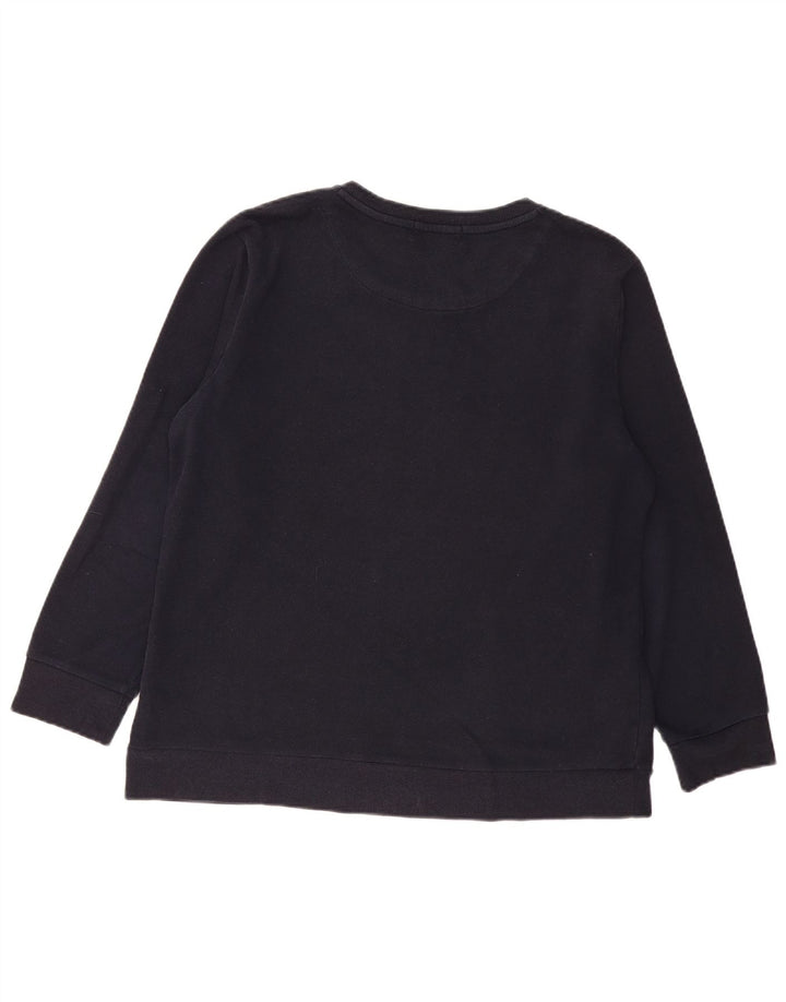 Dkny Hombre Sudadera Gráfica Jumper Large Azul Marino Algodón