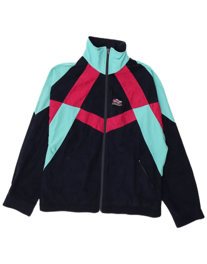 TERINDA Chaqueta de chándal para hombre con bloques de color azul marino grande