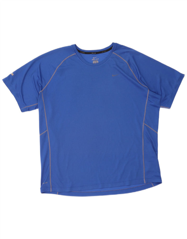 Nike Camiseta Dri Fit para hombre Top 2XL Poliéster azul