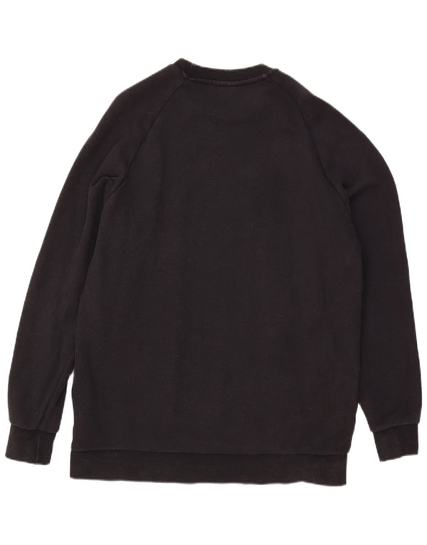 Adidas Hombre Sudadera Gráfica Jumper Grande Algodón Negro