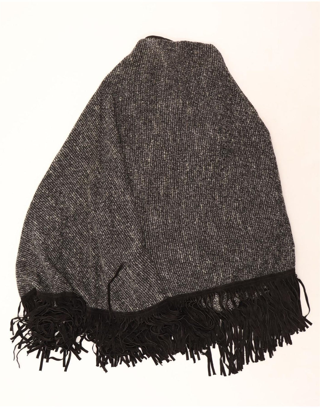 Vintage mujer Poncho Cardigan suéter Reino Unido 22 3XL Gris