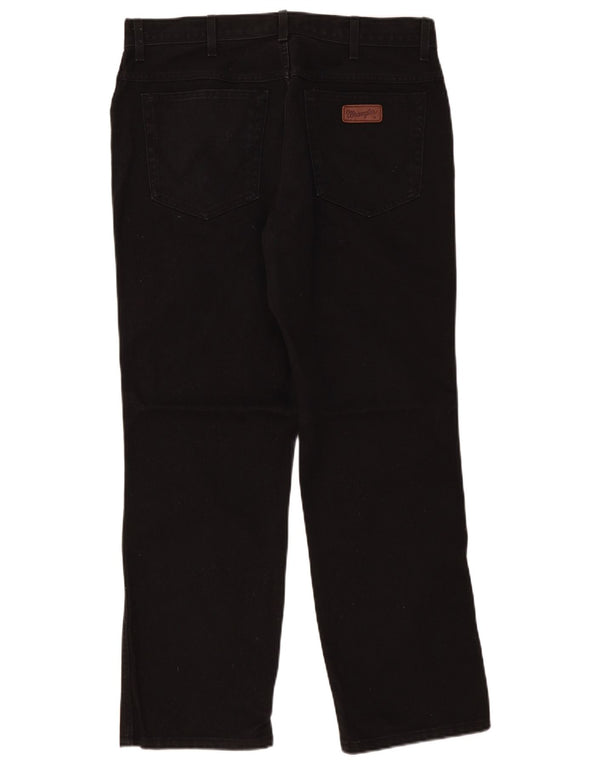 Wrangler Vaqueros rectos de corte regular para hombre W36 L30 Algodón negro