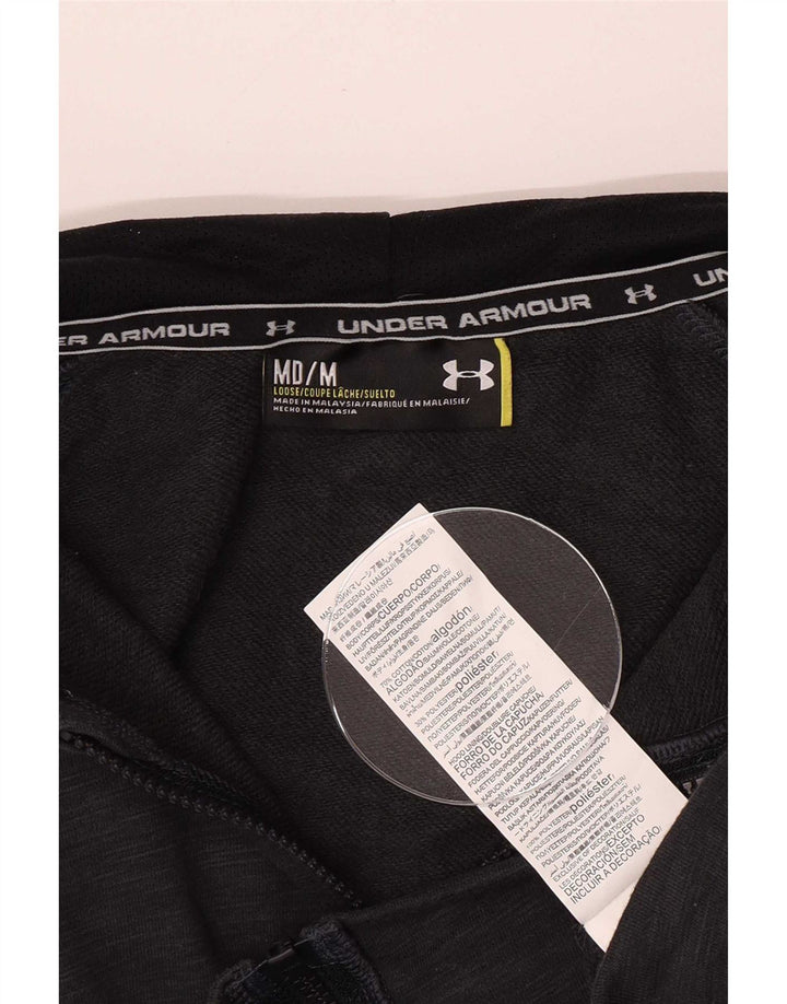 Under Armour Sudadera con capucha y cremallera para hombre de algodón gris medio