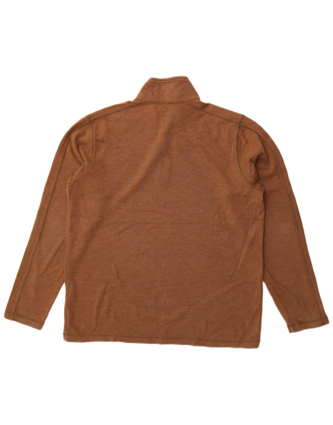 Eddie Bauer - Sudadera con cuello alto y cremallera para hombre, talla grande, algodón marrón