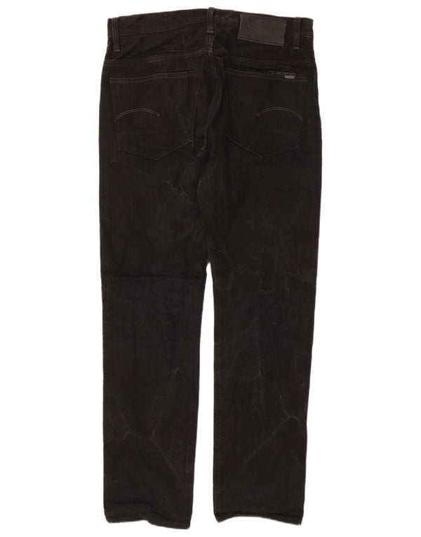G-Star Mens Straight Jeans W33 L32 Black Cotton
