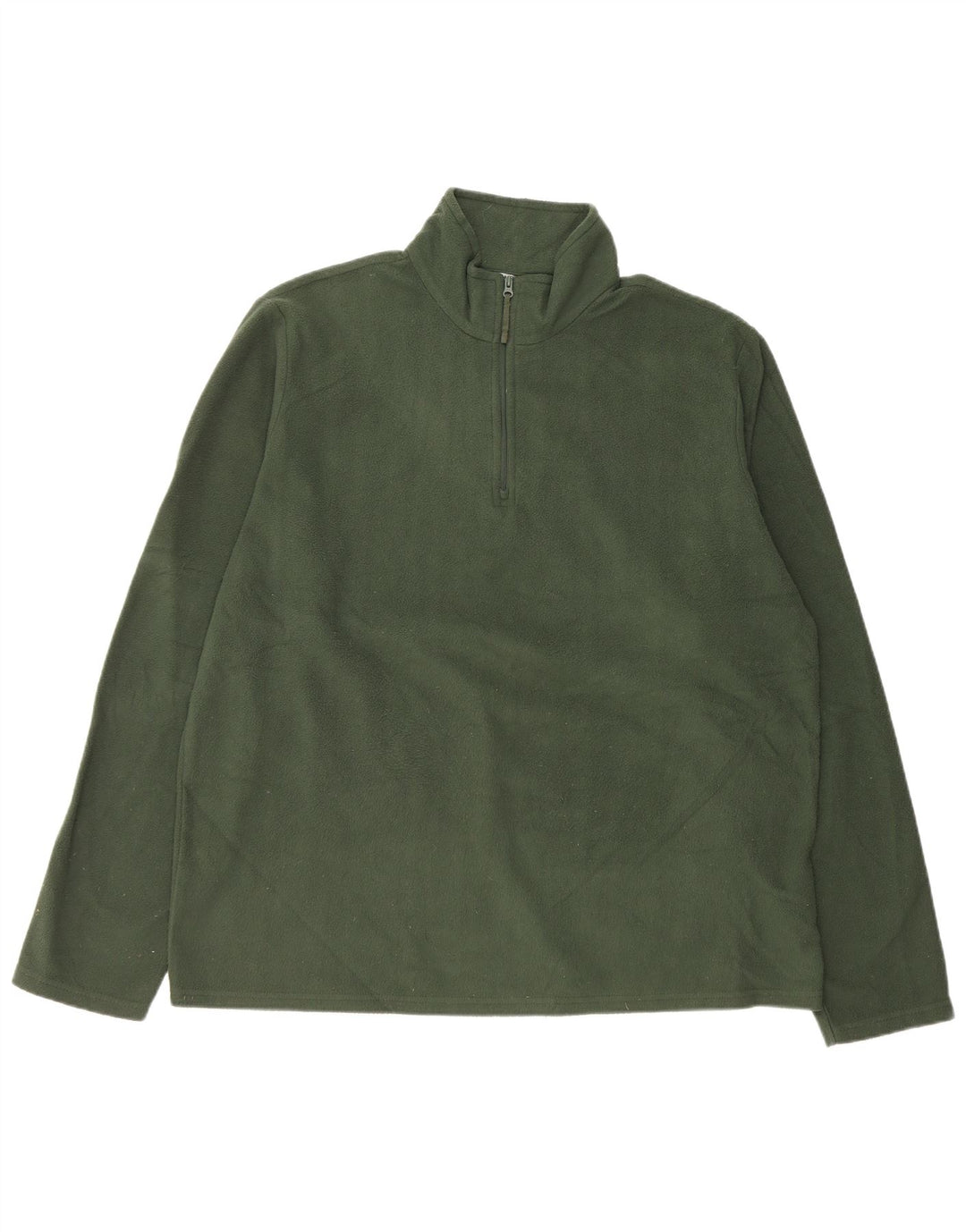Mountain Warehouse Jersey de forro polar con cuello y cremallera para hombre XL Poliéster verde