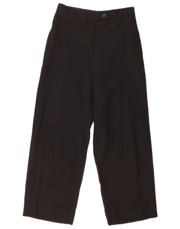 Pantalones casuales de pierna ancha y cintura alta para mujer Cos W26 L25 Viscosa negra