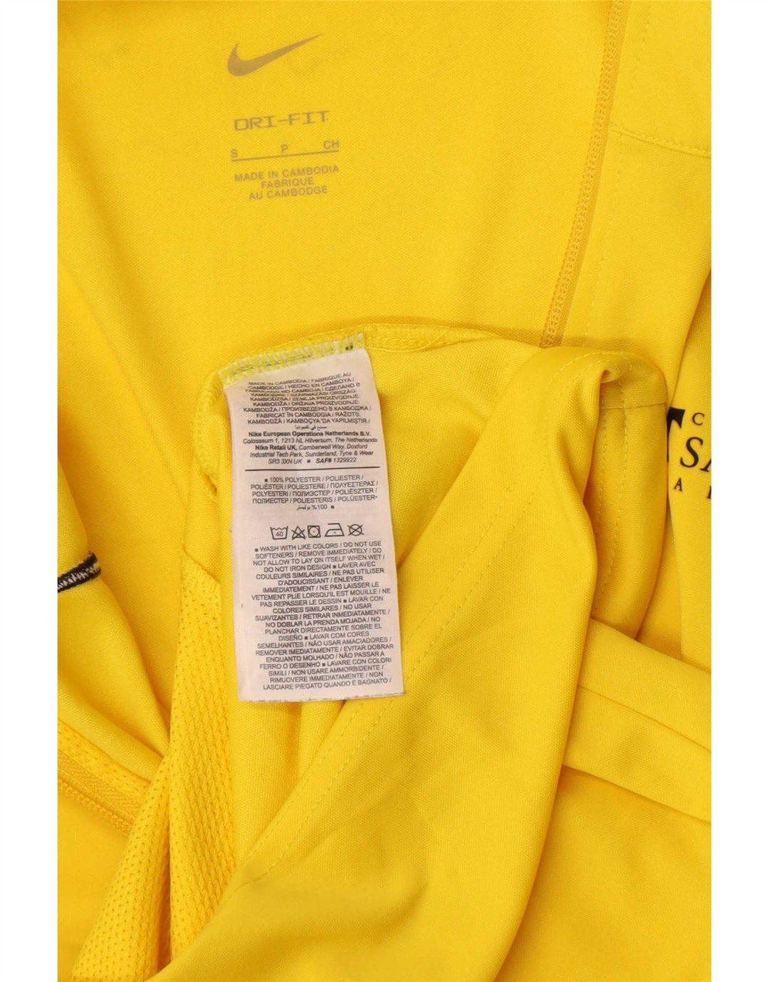 Nike Mens Chándal Top Chaqueta Pequeña Amarillo Poliéster