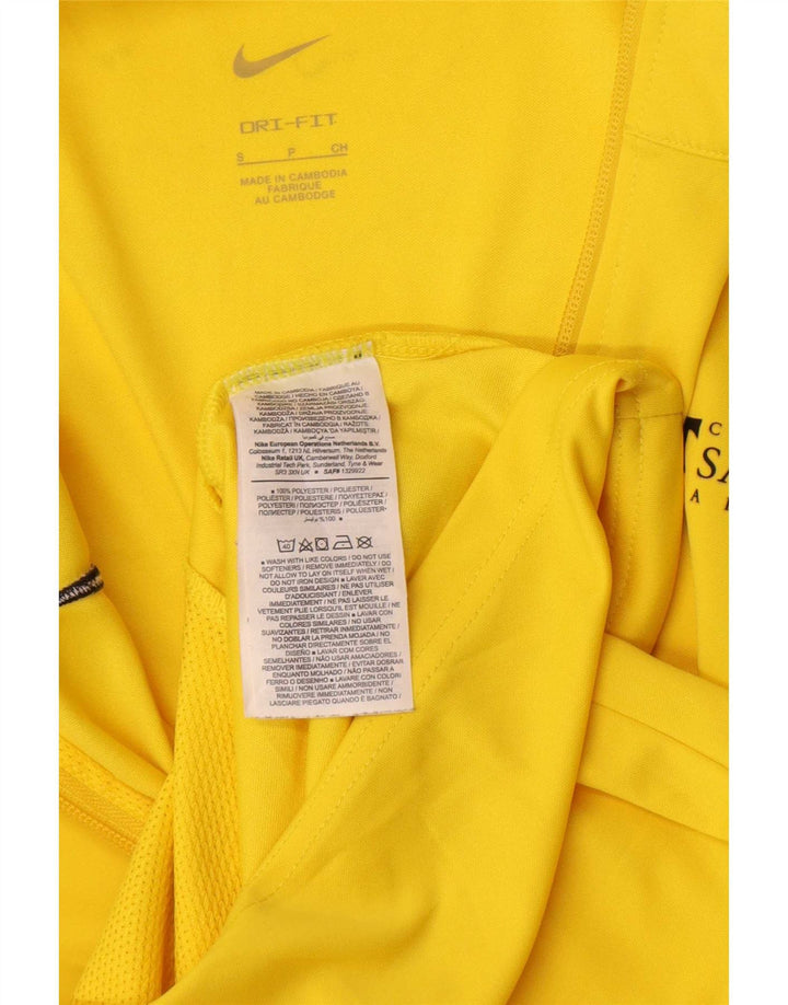 Nike Mens Chándal Top Chaqueta Pequeña Amarillo Poliéster