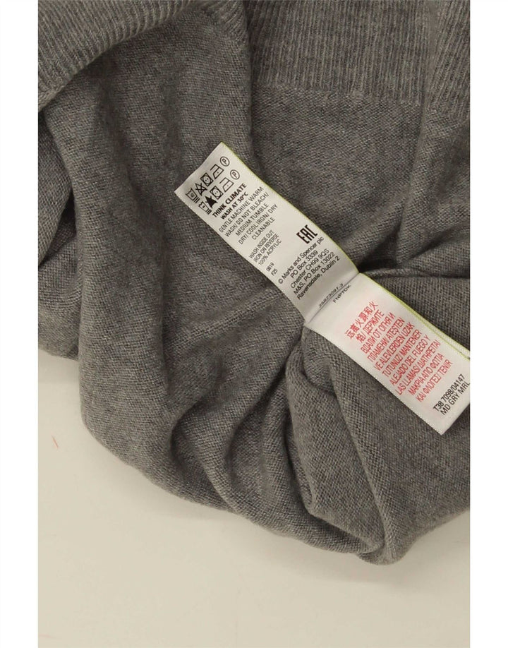Marks & Spencer Jersey con Cuello Alto para Mujer UK 46 Grande Acrílico Gris