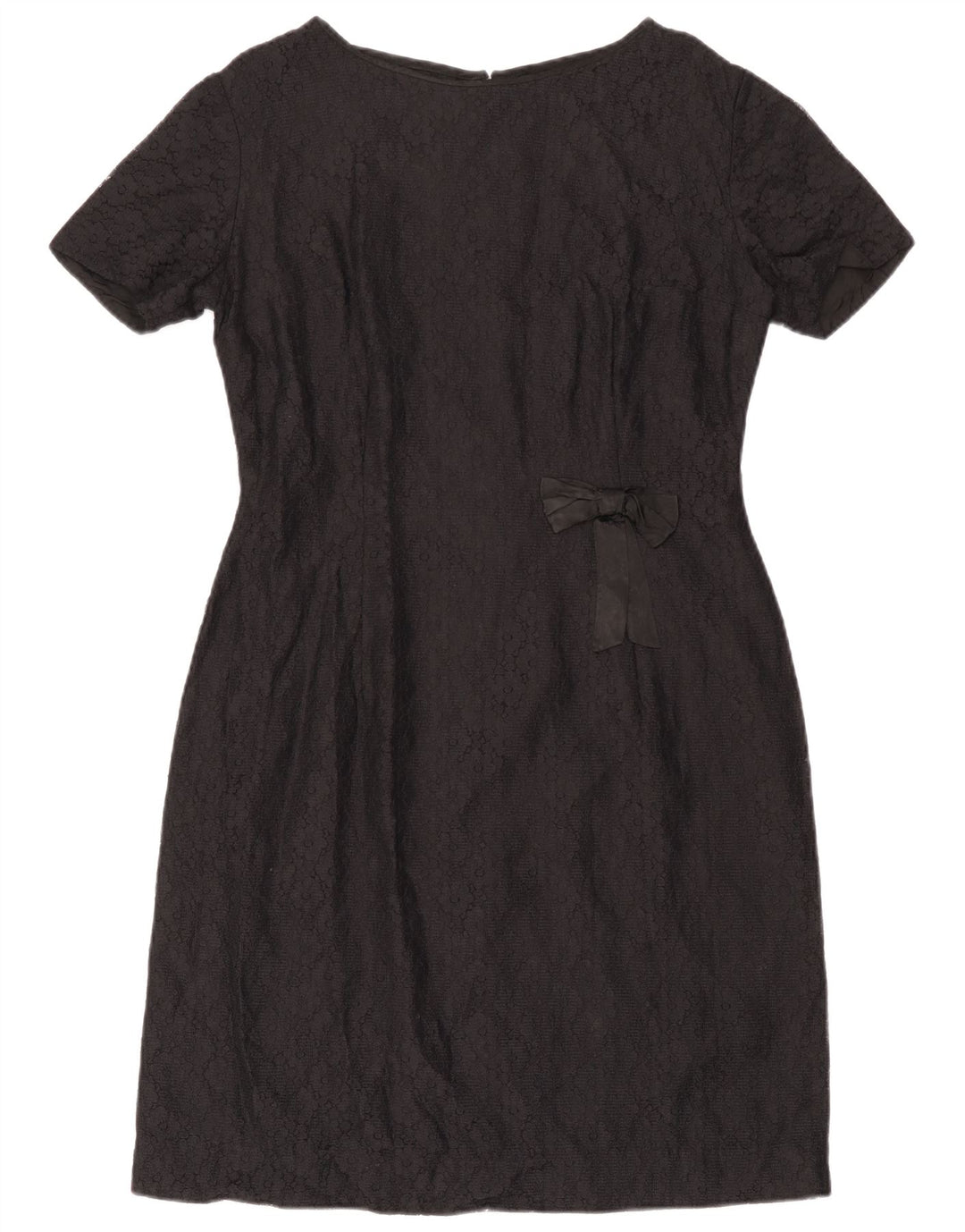 Vestido vintage de encaje para mujer IT 44 Medio Negro Floral